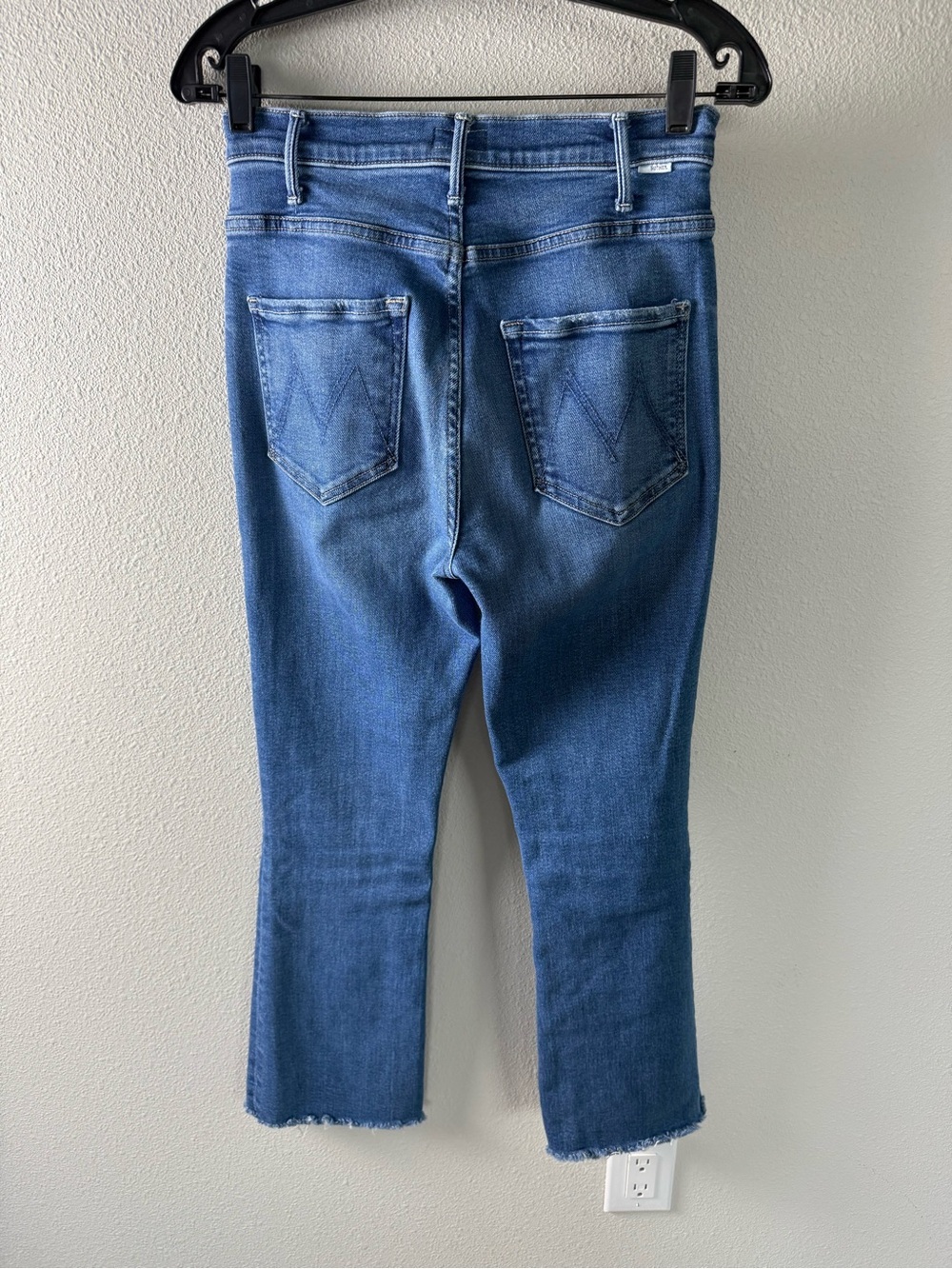 MOTHER The Hustler Ankle Fray Bootcut Jeans Grasping At Straws Denim Women’s 27 - Picture 8 of 14